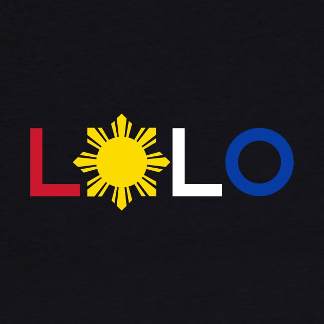 Lolo - Grandfather - Filipino Flag Colors w/Sun by PixelTim